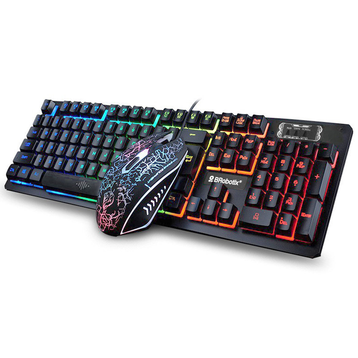 Teclado y Mouse USB RGB Negro BROBOTIX 458977 - Negro, DPI ajustables: 800 / 1600 / 2000 / 2400 Teclado y Mouse USB RGB Negro BROBOTIX 458977 - Negro, DPI ajustables: 800 / 1600 / 2000 / 2400